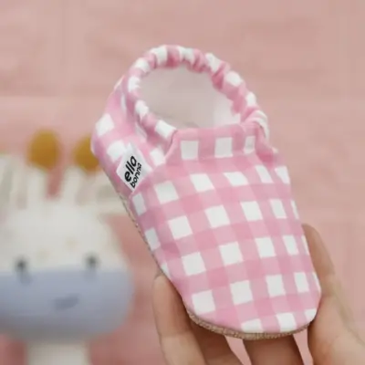 Ella Bonna Unisex Patik Kaydırmaz Taban Pembe Çizgili - 5