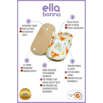 Ella Bonna Unisex Patik Kaydırmaz Taban Tilki - 2