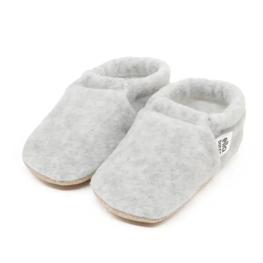 Ella Bonna Unisex Patik Organik Pamuk Kaydırmaz Taban Gri - 17