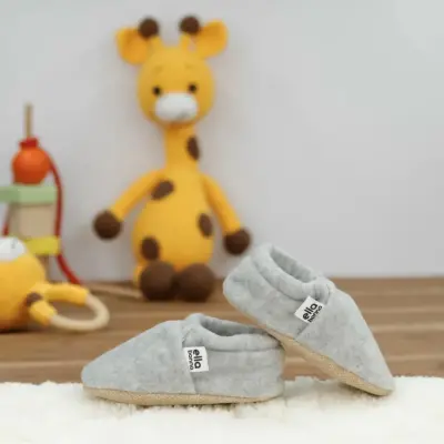 Ella Bonna Unisex Patik Organik Pamuk Kaydırmaz Taban Gri - 6