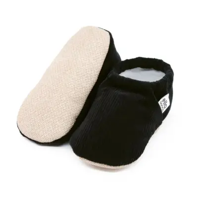 Ella Bonna Unisex Patik Organik Pamuk Kaydırmaz Taban Siyah - 8