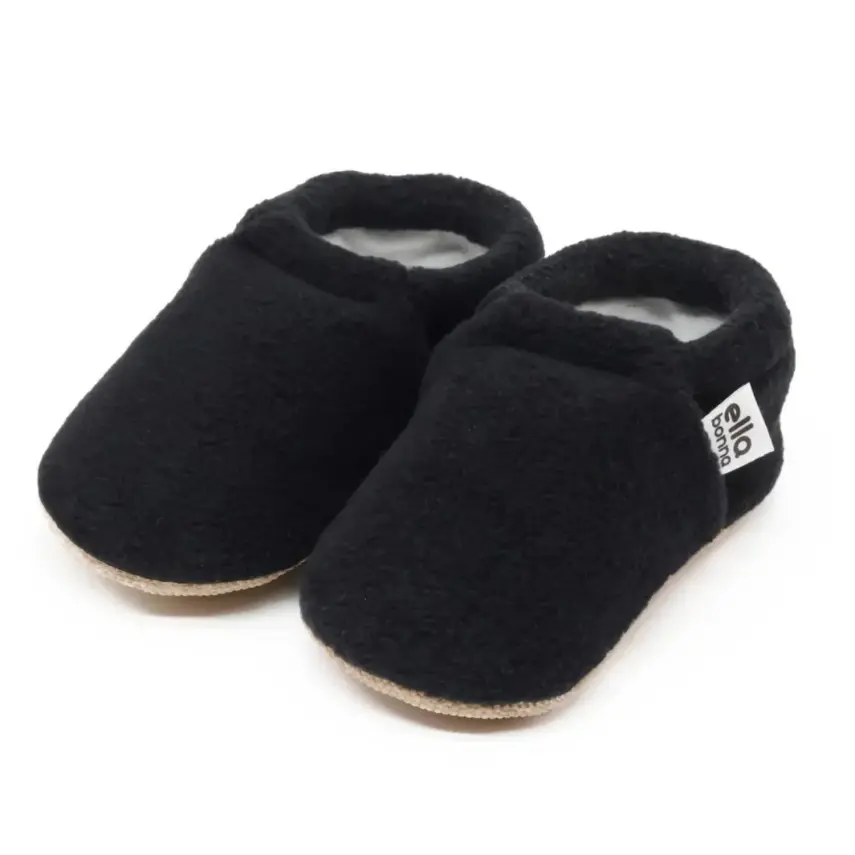 Ella Bonna Unisex Patik Organik Pamuk Kaydırmaz Taban Siyah - 3