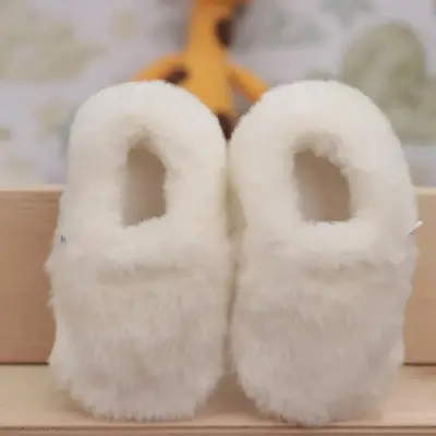 Ella Bonna Unisex Patik Organik Yumuşak Tüylü Kaydırmaz Taban Ekru - 10