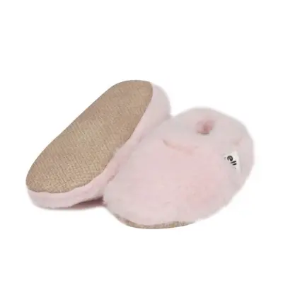 Ella Bonna Unisex Patik Organik Yumuşak Tüylü Kaydırmaz Taban Pudra