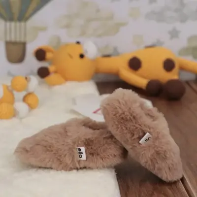 Ella Bonna Unisex Patik Organik Yumuşak Tüylü Kaydırmaz Taban Taba - 3