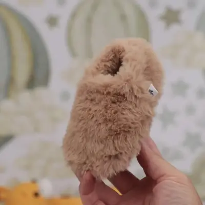 Ella Bonna Unisex Patik Organik Yumuşak Tüylü Kaydırmaz Taban Taba - 4