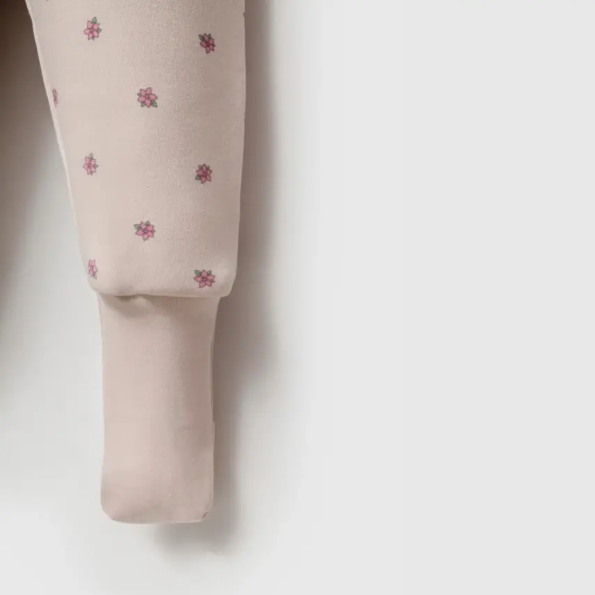 Ella Bonna Uyku Tulumu Çoraplı 2,5 Tog Bej Flowers - 5