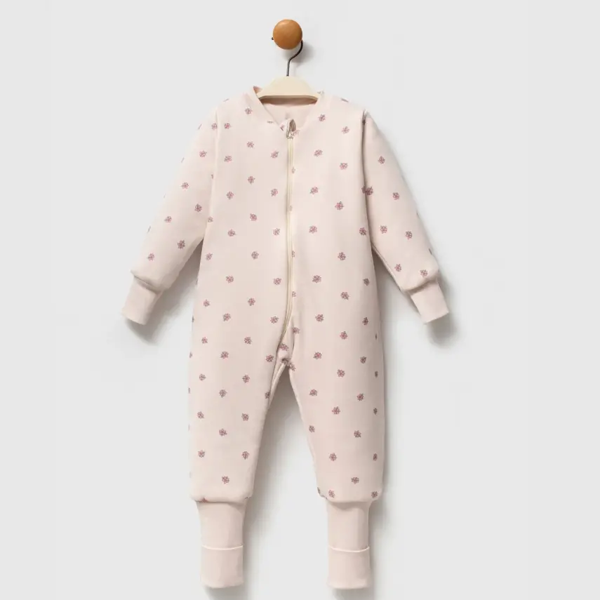 Ella Bonna Uyku Tulumu Çoraplı 2,5 Tog Bej Flowers - 25