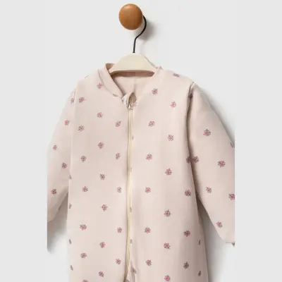 Ella Bonna Uyku Tulumu Çoraplı 2,5 Tog Bej Flowers - 2