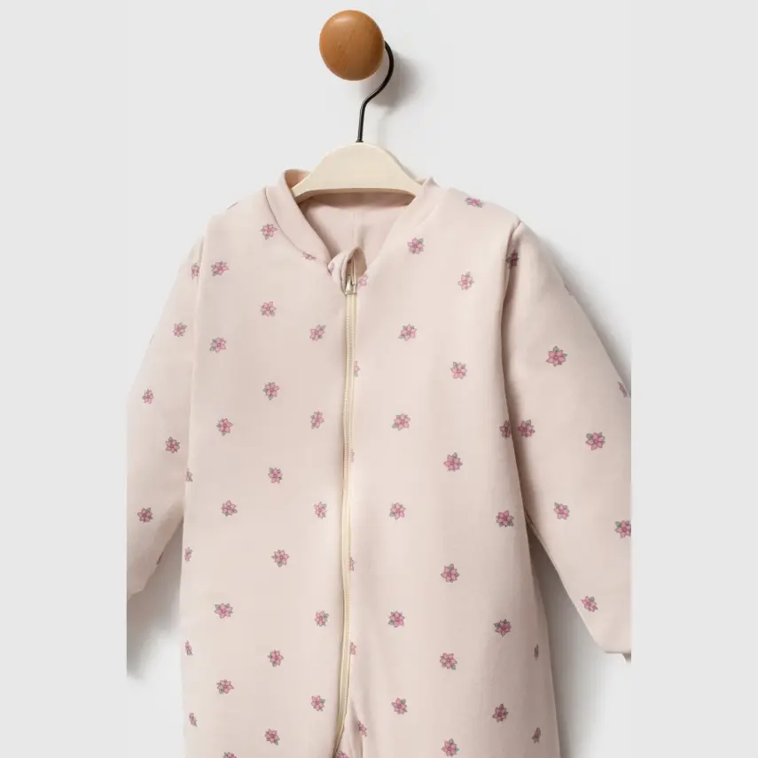 Ella Bonna Uyku Tulumu Çoraplı 2,5 Tog Bej Flowers - 22