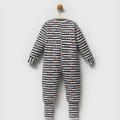 Ella Bonna Uyku Tulumu Çoraplı 2,5 Tog Çizgili Ayıcık - 3