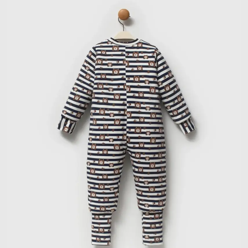 Ella Bonna Uyku Tulumu Çoraplı 2,5 Tog Çizgili Ayıcık - 3