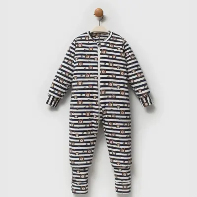 Ella Bonna Uyku Tulumu Çoraplı 2,5 Tog Çizgili Ayıcık 