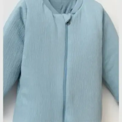 Ella Bonna Uyku Tulumu Çoraplı 2,5 Tog Jakarlı Mavi - 12