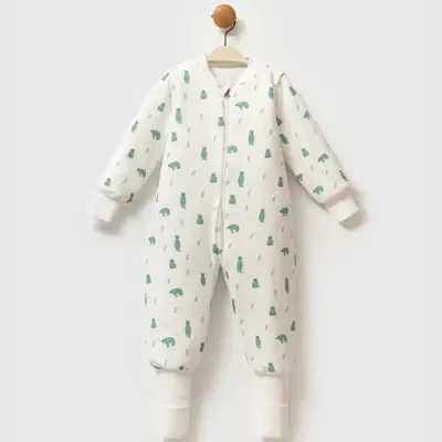 Ella Bonna Uyku Tulumu Çoraplı 2,5 Tog Yeşil Ayıcık - 3