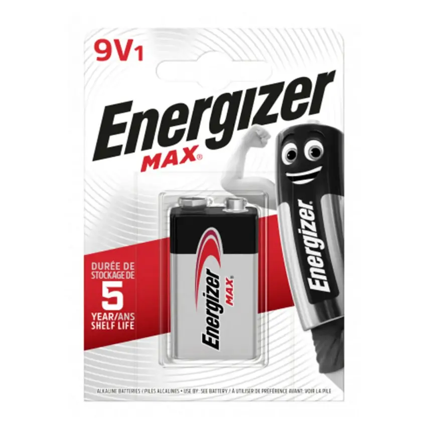 Energizer Max Alkaline 9V Pil - 1