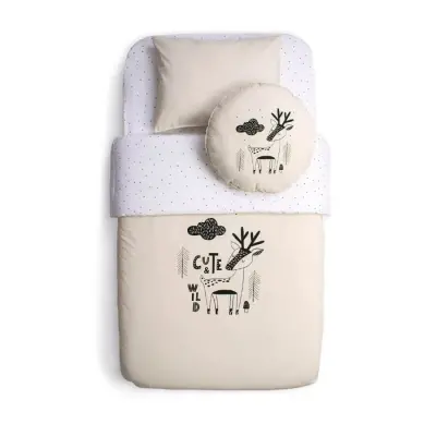 Funna Baby Cute & Wild Nevresim Takımı 100x150cm Bej