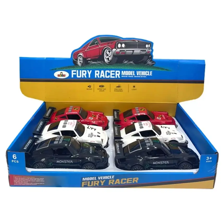Fury Racer Müzikli Sürtmeli Araç Araba - 4