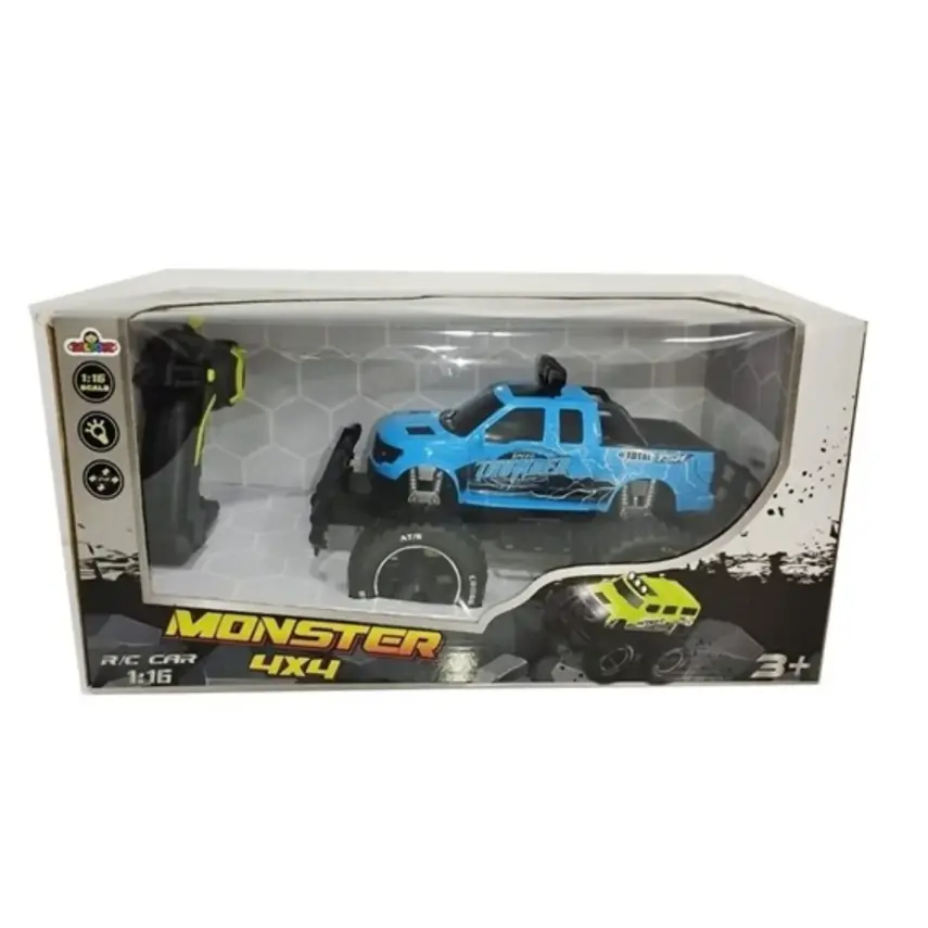 Galtoys Monster Şarjlı Uzaktan Kumandali Araba 4x4 Mavi 1:14 - 1