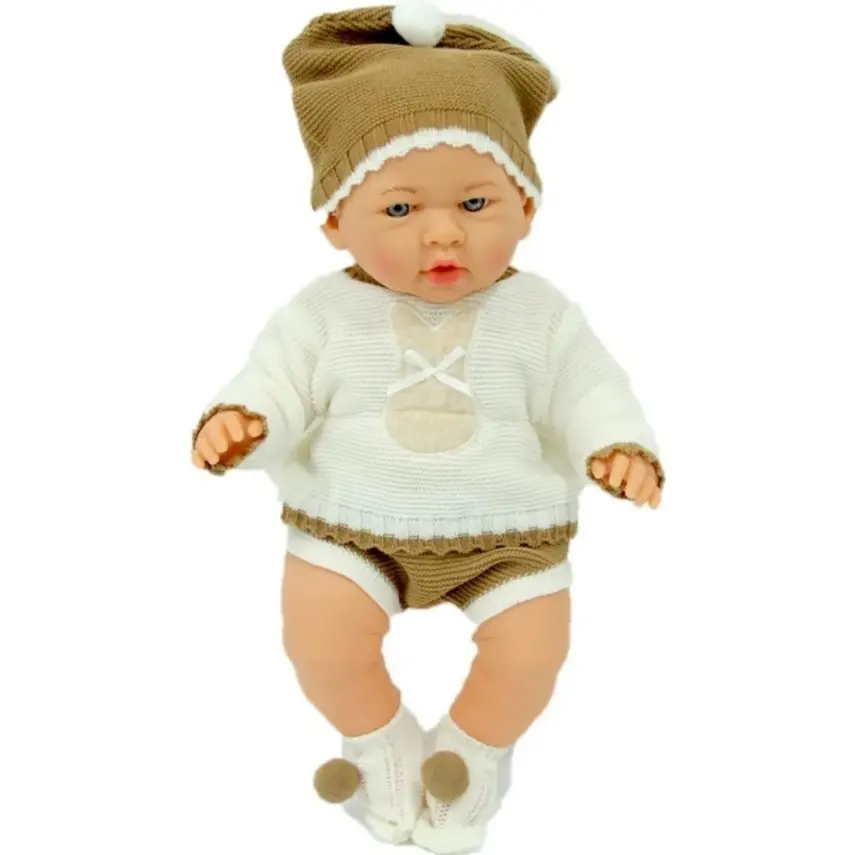 Galtoys Yeni Doğmuş Bej-Kahve Elbiseli Azra Bebek - 1