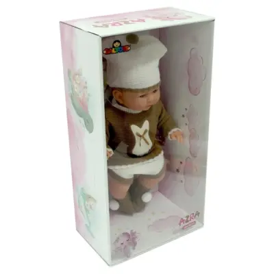 Galtoys Yeni Doğmuş Kahve-Bej Elbiseli Azra Bebek - 2