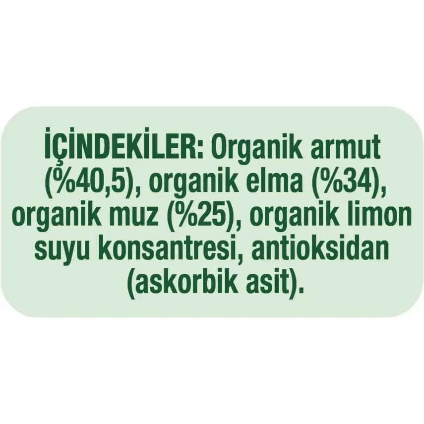 Gerber Organik Armutlu Elmalı Muzlu Meyve Püresi 90 gr - 7