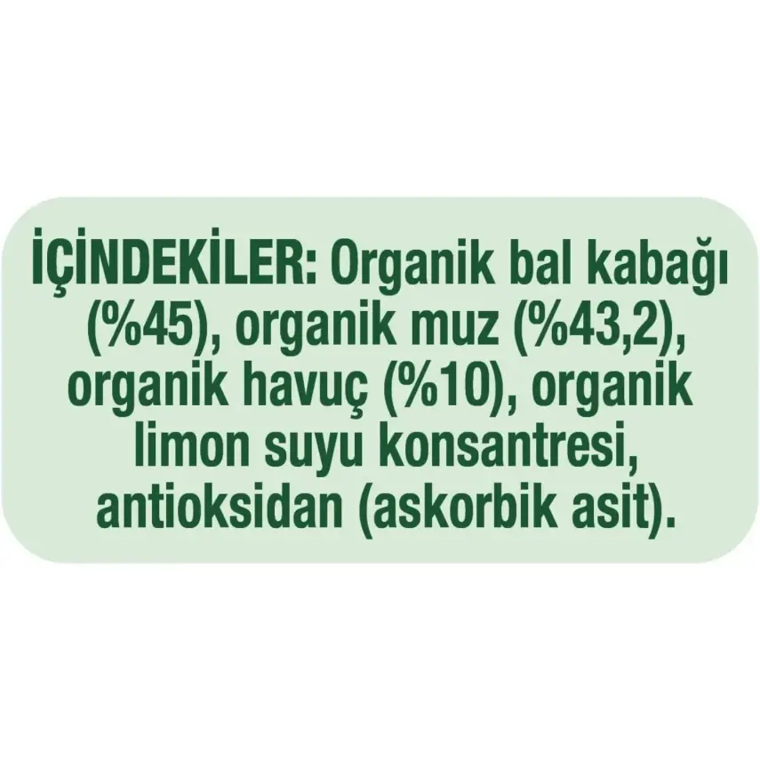 Gerber Organik Balkabaklı Muzlu Havuçlu Meyve Püresi 90 gr - 9