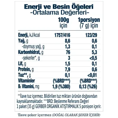 Gerber Organik Buğday Ve Pirinç Bebek Atıştırmalığı 35 gr 8+ Ay - 11