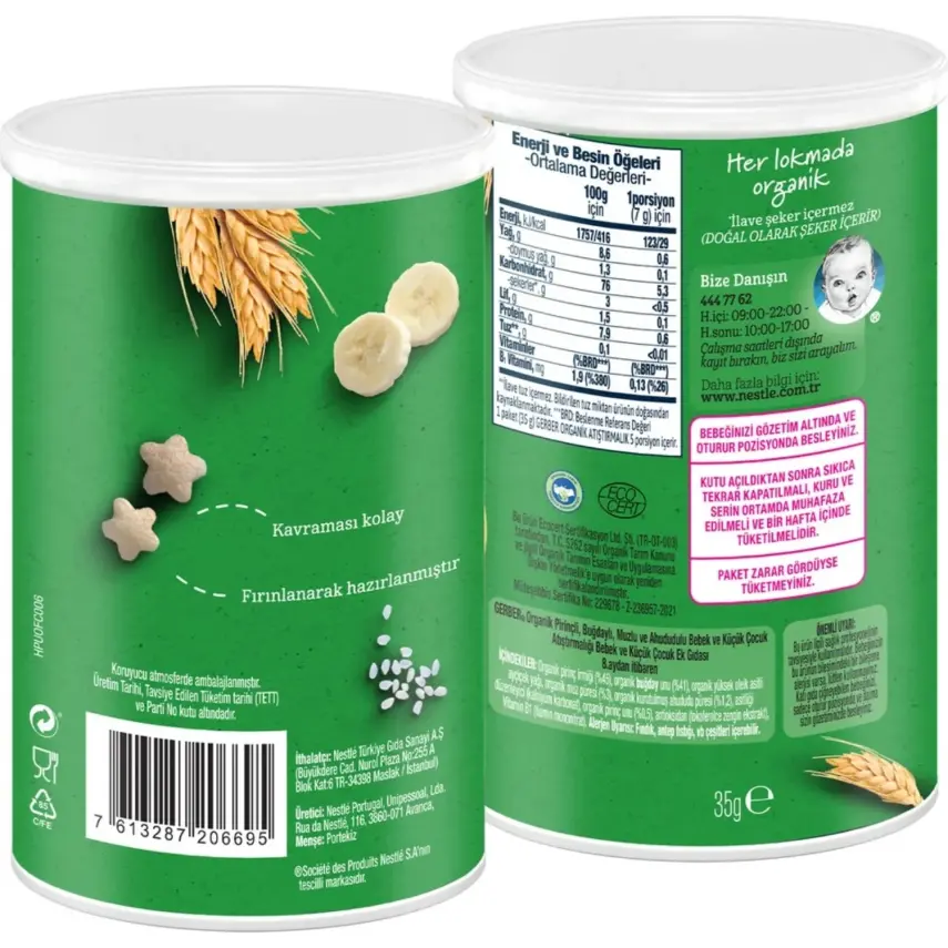 Gerber Organik Buğday Ve Pirinç Bebek Atıştırmalığı 35 gr 8+ Ay - 14