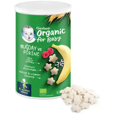 Gerber Organik Buğday Ve Pirinç Bebek Atıştırmalığı 35 gr 8+ Ay - 10