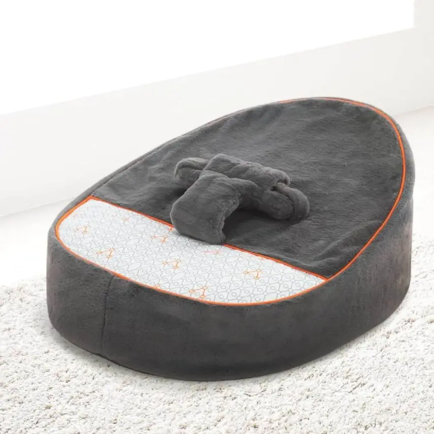 Gezenbebe Comfy Dolgulu Bebek Pufu Charcoal - 1