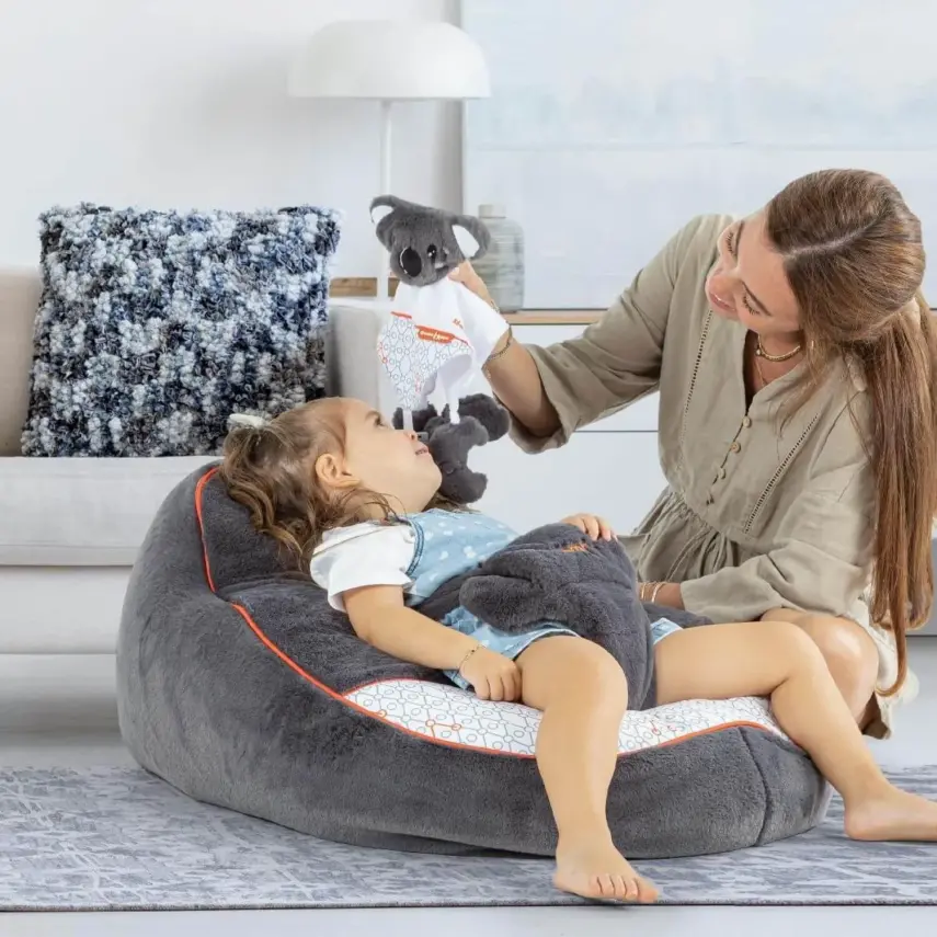 Gezenbebe Comfy Dolgulu Bebek Pufu Charcoal - 2