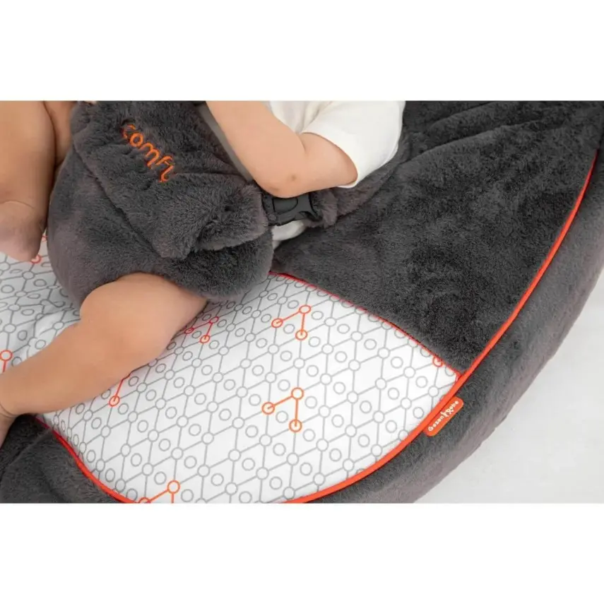 Gezenbebe Comfy Dolgulu Bebek Pufu Charcoal - 3