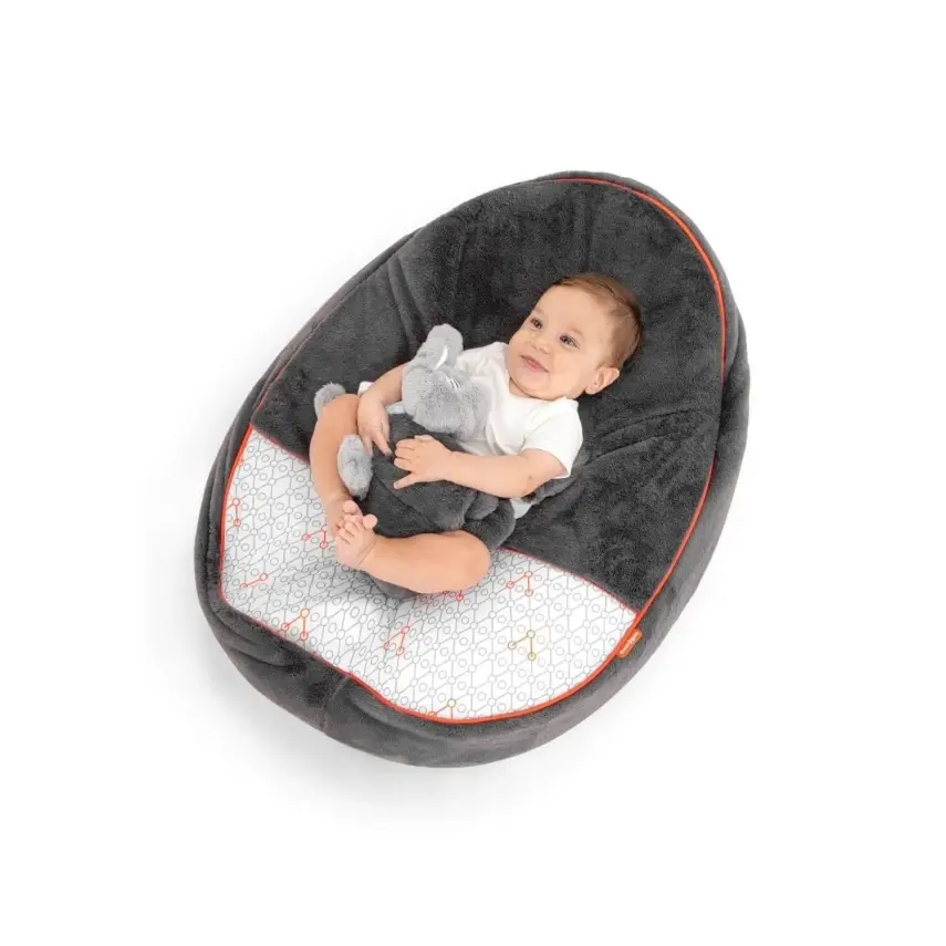 Gezenbebe Comfy Dolgulu Bebek Pufu Charcoal - 7
