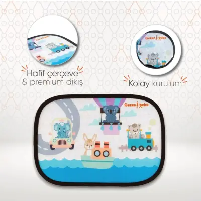 Gezenbebe Hero Araba İçin Bebek Güneşliği - 4