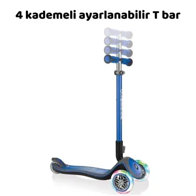 Globber Elite Deluxe Işıklı Scooter Lacivert - 7