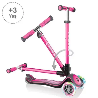 Globber Elite Deluxe Işıklı Scooter Pembe - 2