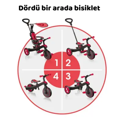 Globber Explorer 4in1 Bisiklet Kırmızı - 7