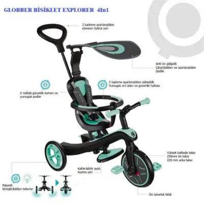 Globber Explorer 4in1 Bisiklet Kırmızı - 17