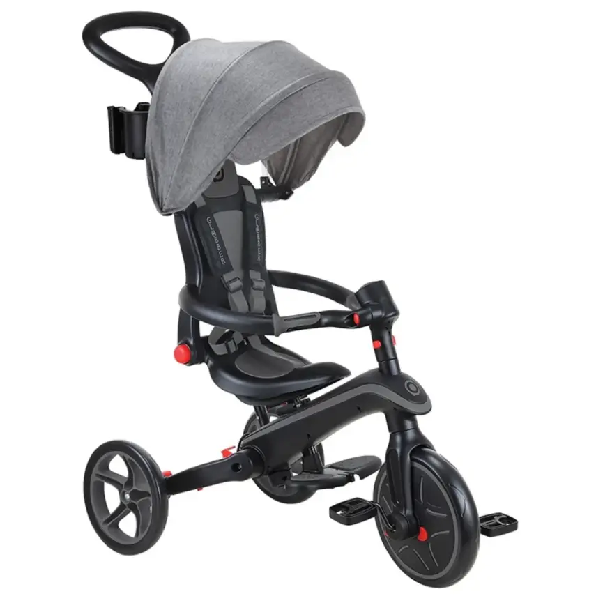 Globber Explorer 4in1 Katlanabilir Bisiklet - Siyah/Gri - 4