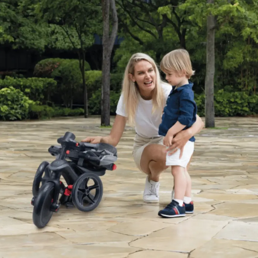 Globber Explorer 4in1 Katlanabilir Bisiklet - Siyah/Gri - 8