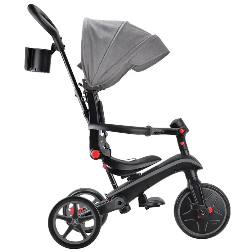 Globber Explorer 4in1 Katlanabilir Bisiklet - Siyah/Gri - 2