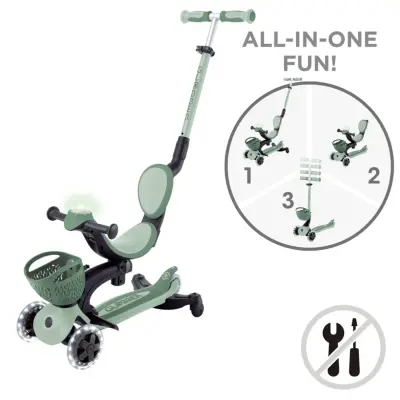 Globber Go Up Baby 360 Derece Manevra Kabiliyetli Işıklı Scooter - Koyu Mint - 3