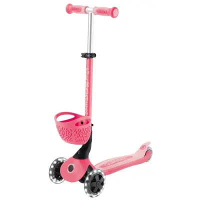 Globber Go Up Baby 360 Derece Manevra Kabiliyetli Işıklı Scooter - Koyu Pastel Pembe - 2