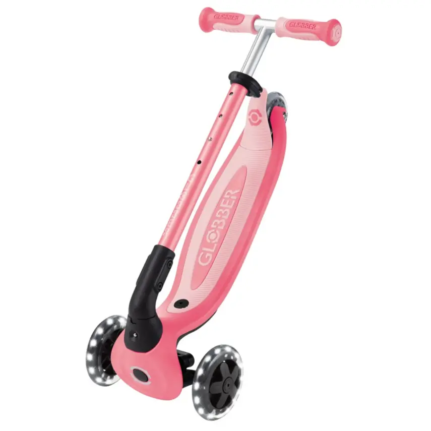 Globber Go Up Baby 360 Derece Manevra Kabiliyetli Işıklı Scooter - Koyu Pastel Pembe - 9