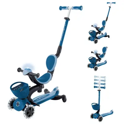 Globber Go Up Baby 360 Derece Manevra Kabiliyetli Işıklı Scooter - Pastel Mavi