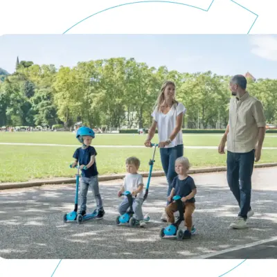 Globber Go Up Deluxe Işıklı Scooter Mavi - 19