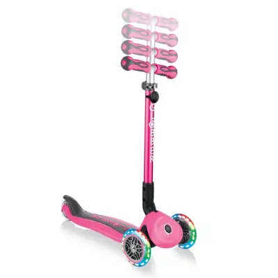 Globber Go Up Deluxe Işıklı Scooter Pembe - 10