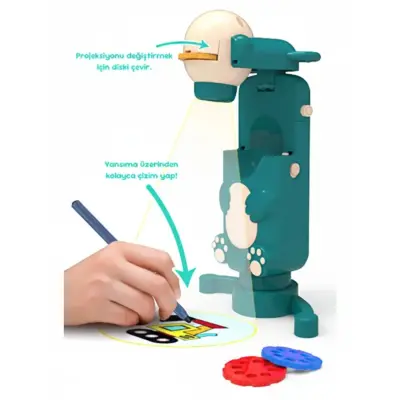 Gokidy Eğitici Projeksiyonlu Çizim Oyuncağı | 6 Renkli Slayt Diskli - 2