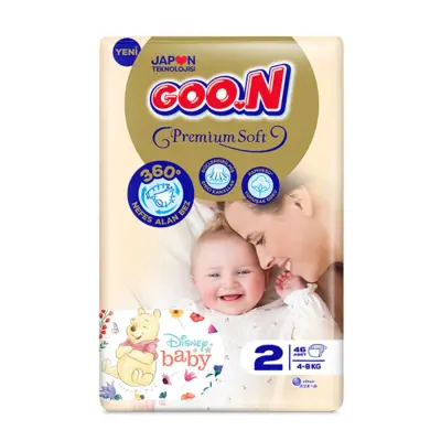 Goon Premium Bebek Bezi 2 Beden 4-8 Kg 46lı Jumbo Paket